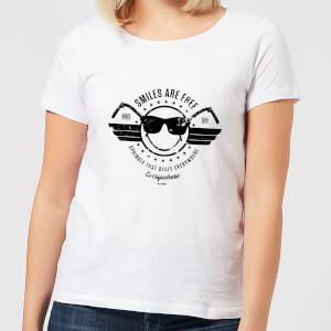 Smiley Smiles Are Free Women's T-Shirt - White