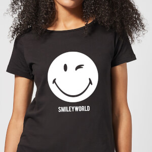Smiley World Large Smiley Women's T-Shirt - Black