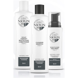 NIOXIN 3-Part System 2 Trial Kit for Natural Hair with Progressed Thinning