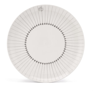 Nkuku Iba Ceramic Plate - Grey - Dinner Plate
