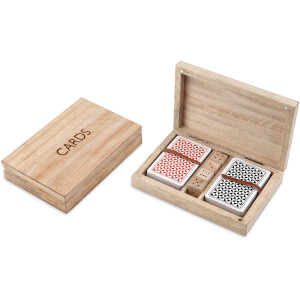 Nkuku Mango Wood Card & Dice Set - Mango Wood