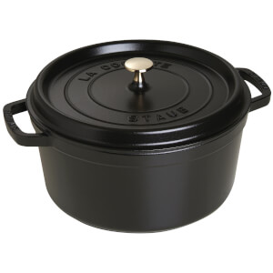 Staub Round Cocotte - Black - 28cm