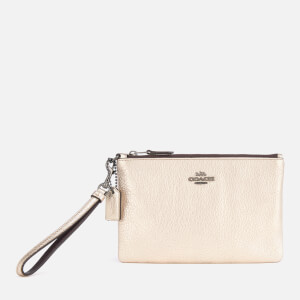 Coach Women's Metallic Small Wristlet - Platinum