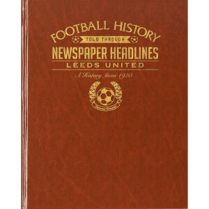 Leeds Football Newspaper Book - Brown Leatherette