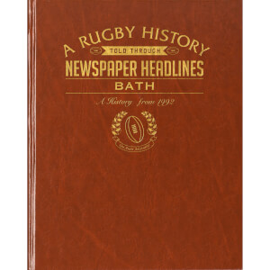 Bath Rugby Newspaper Book - Brown Leatherette