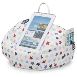 iBeani iPad, Tablet and eReader Bean Bag Stand - Blue and Red Stars