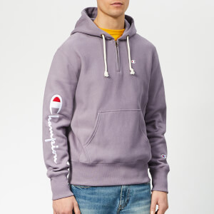 Champion Men's Half Zip Over Head Hoodie - Purple