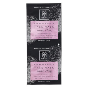 APIVITA Express Gentle Cleansing Face Mask -kasvonaamio 2 x 8ml, Pink Clay