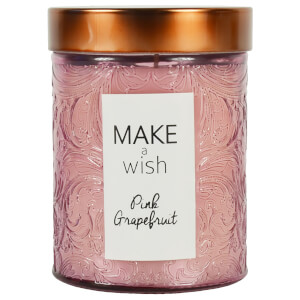 Glass Wax Filled Pot with Rose Gold Lid - Pink Grapefruit Scent