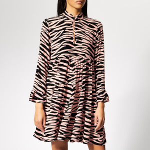 Ganni Women's Lindale Crepe Shirt Dress - Black