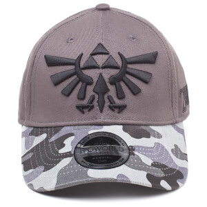Nintendo The Legend of Zelda Tri-Force Logo Camouflage Cap - Grey