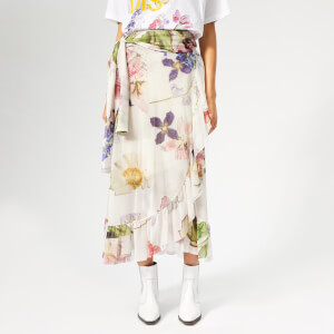 Ganni Women's Tilden Mesh Skirt - Bright White