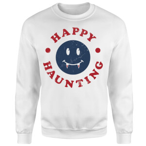 Happy Haunting Fang Sweatshirt - White