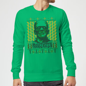 Universal Monsters Frankenstein Christmas Sweatshirt - Kelly Green
