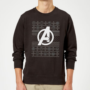 Pull de Noël Homme Marvel Logo Avengers - Noir