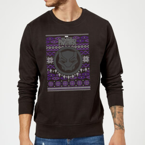 Marvel Avengers Schwarz Panther Weihnachtspullover - Schwarz