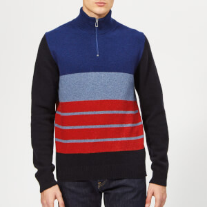PS Paul Smith Men's Zip Neck Sweatshirt - Grey Blue