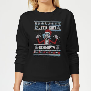 Rick and Morty Lets Get Schwifty Women's Christmas Sweatshirt - Black