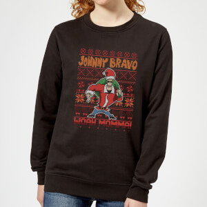 Pull de Noël Homme Johnny Bravo Johnny Bravo Motifs Festifs - Noir