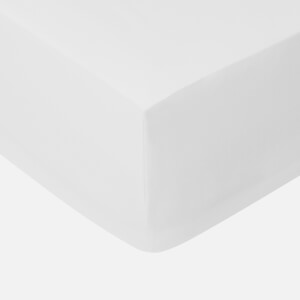 in homeware 200 Thread Count 100% Cotton Sateen Fitted Sheet - White