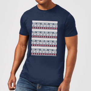 Star Wars AT-AT Pattern Men's Christmas T-Shirt - Navy