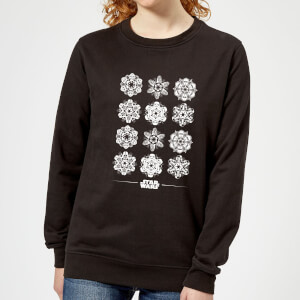 Star Wars Snowflake Dames kersttrui - Zwart