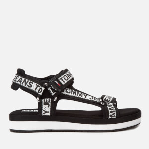 Tommy Jeans Women's Mesh Webbing Sport Sandals - Black
