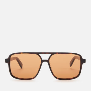 Saint Laurent Men's Aviator Style Tortoiseshell Sunglasses - Havana/Brown