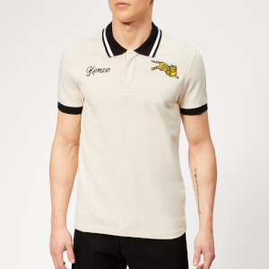 KENZO Men's Tiger Logo Polo Shirt - Ecru