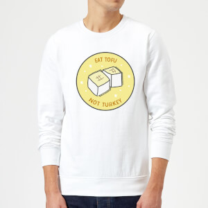 Eat Tofu Not Turkey Christmas Sweatshirt - White