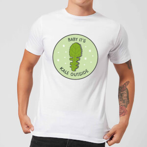 Baby It's Kale Outside Men's Christmas T-Shirt - White