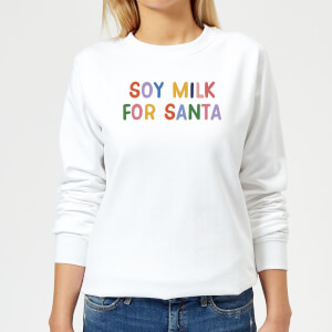 Soy Milk for Santa Women's Christmas Sweatshirt - White