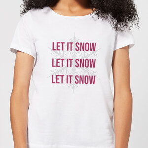 Let It Snow Women's Christmas T-Shirt - White