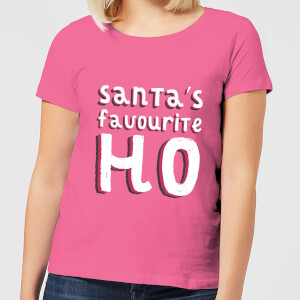 Santa's Favourite Ho Women's Christmas T-Shirt - Pink