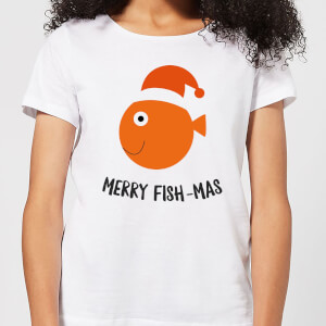 Merry Fish-Mas Women's Christmas T-Shirt - White