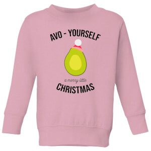 Avo-Yourself A Merry Little Christmas Kids' Christmas Sweatshirt - Baby Pink