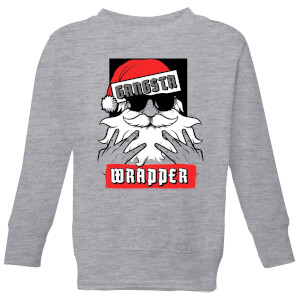 Gangsta Wrapper Kids' Christmas Sweatshirt - Grey
