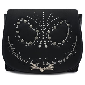 Loungefly Disney The Nightmare Before Christmas Jack Studded Flap Cross Body Bag