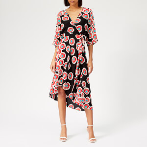 Diane von Furstenberg Women's Eloise Dress - Kimono Blossom Black