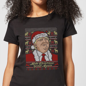 Make Christmas Great Again Women's Christmas T-Shirt - Black