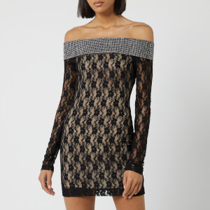Christopher Kane Women's Mini Crystal Small Flo Dress - Black
