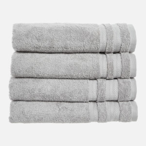 in homeware Supersoft 100% Cotton 4 Piece Towel Bale - Silver