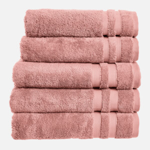 in homeware 100% Egyptian Cotton Pile 5 Piece Towel Bale - Blush