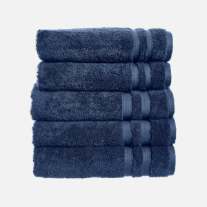 in homeware 100% Egyptian Cotton Pile 5 Piece Towel Bale - Blue