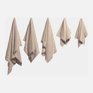 in homeware 100% Egyptian Cotton Pile 5 Piece Towel Bale - Natural