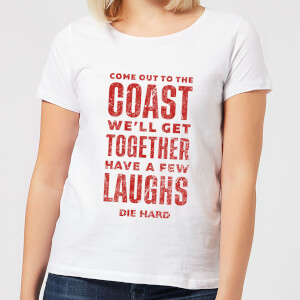 Die Hard Come To The Coast Women's Christmas T-Shirt - White
