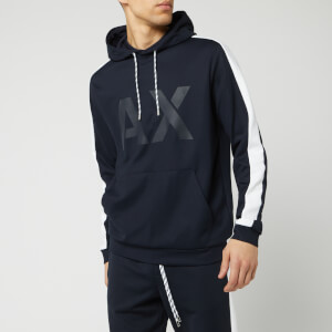 Armani Exchange Men's Branded Hoodie - Navy/White