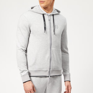Armani Exchange Men's Small Logo Zip Hoody - Heather Grey
