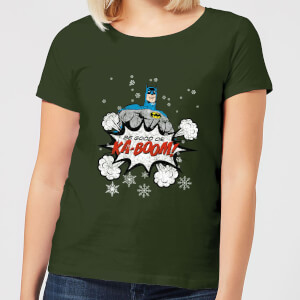 DC Batman Be Good Women's Christmas T-Shirt - Forest Green