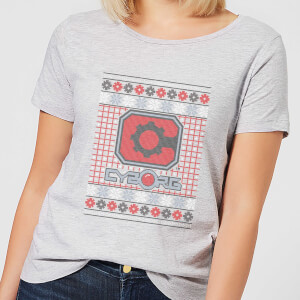 DC Cyborg Knit Women's Christmas T-Shirt - Grey